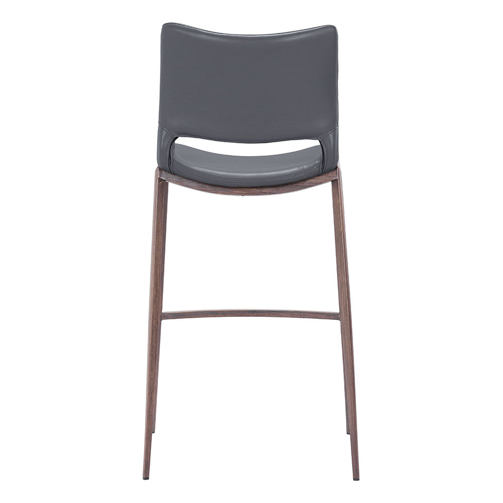 ACE BARSTOOL DARK GRAY & WALNUT