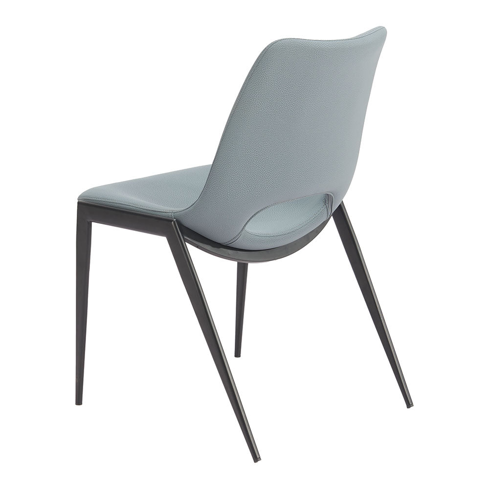 DESI ARMLESS DINING CHAIR AZURE GRAY
