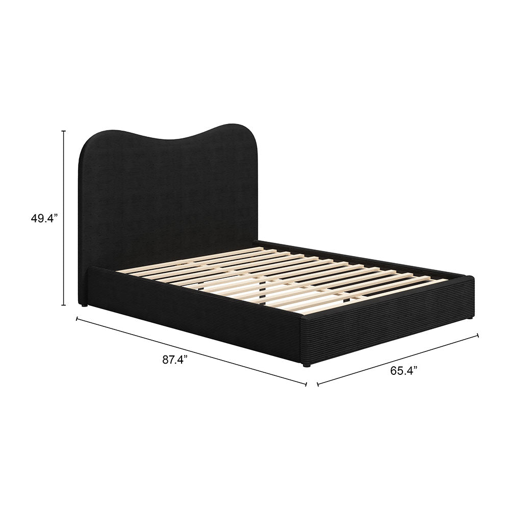 SELE QUEEN BED BLACK
