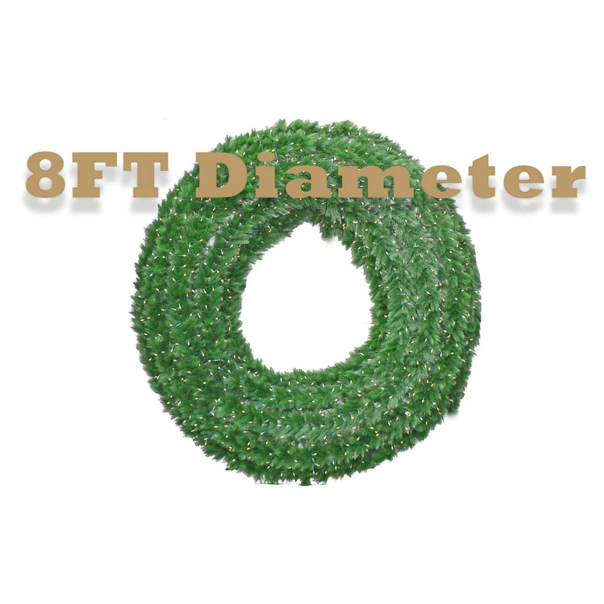 8FT COMMERCIAL PINE CHRISTMAS WREATH