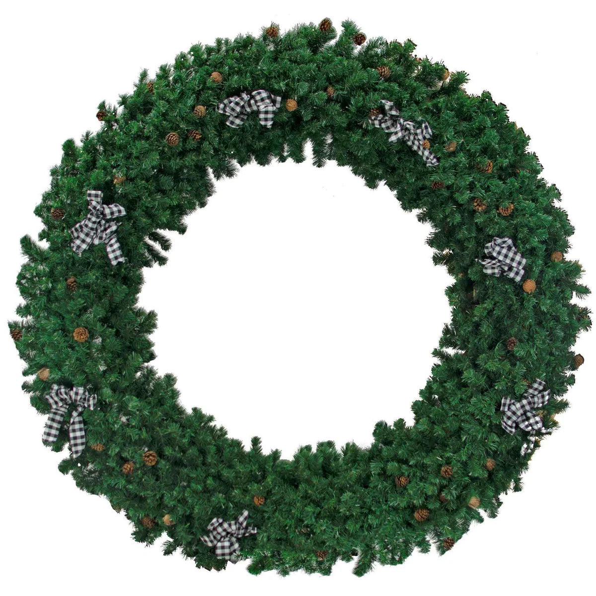 8FT PRE-LIT PREMIER PINE FIR CHRISTMAS WREATH