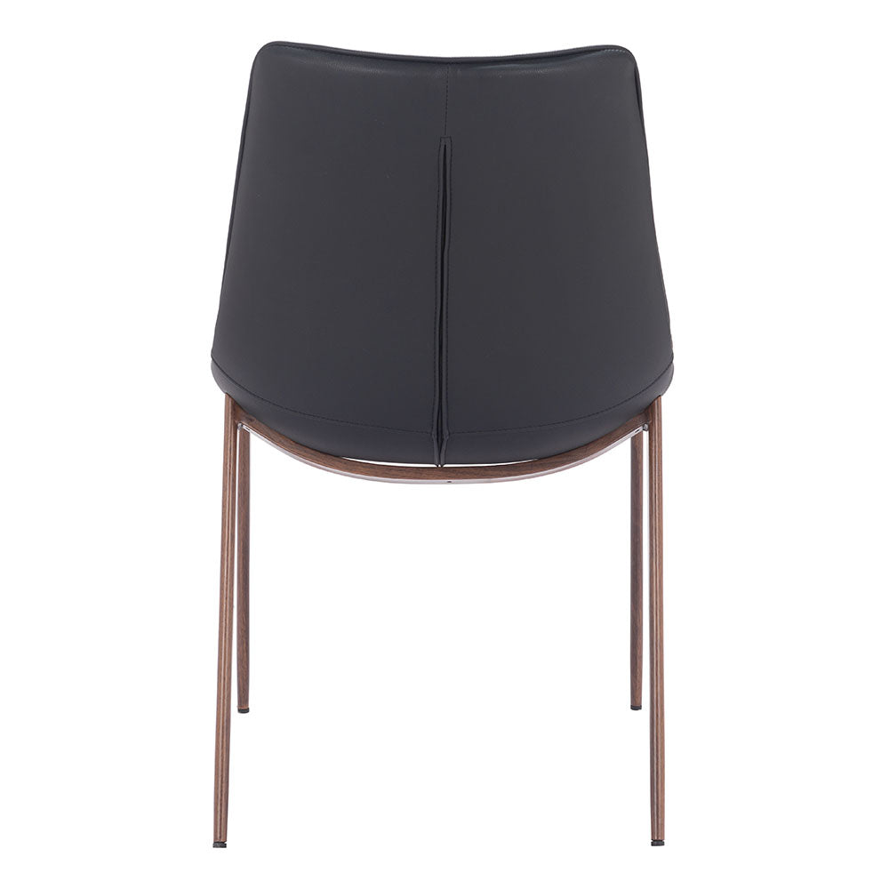 MAGNUS DINING CHAIR BLACK & WALNUT