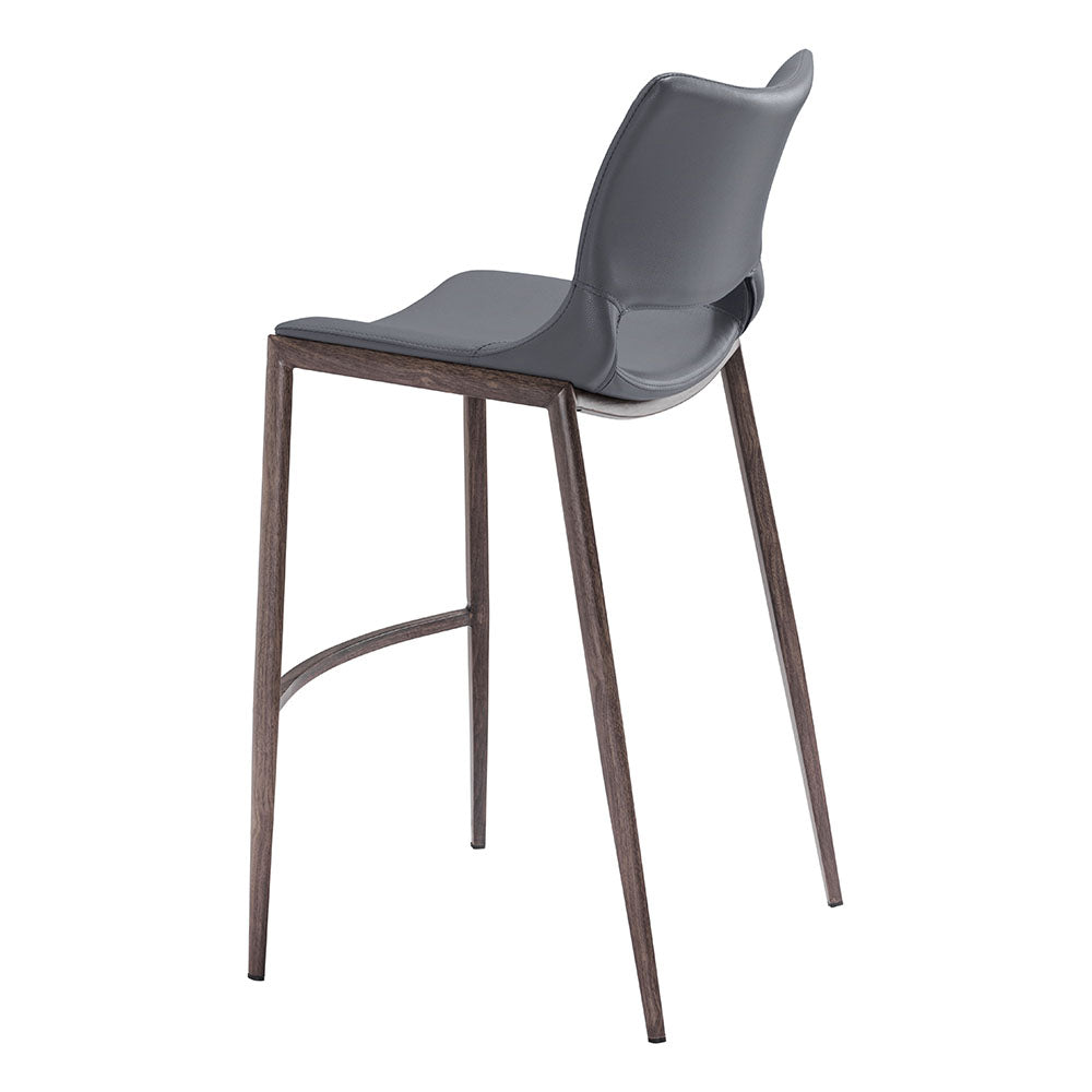ACE BARSTOOL DARK GRAY & WALNUT