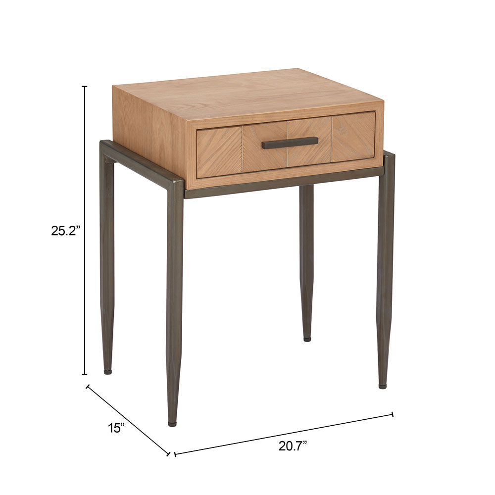 VEREC SIDE TABLE NATURAL