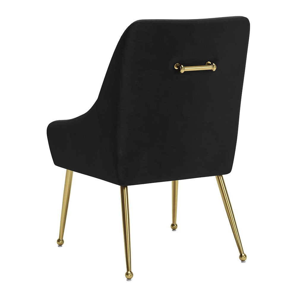 MAXINE DINING CHAIR BLACK & GOLD