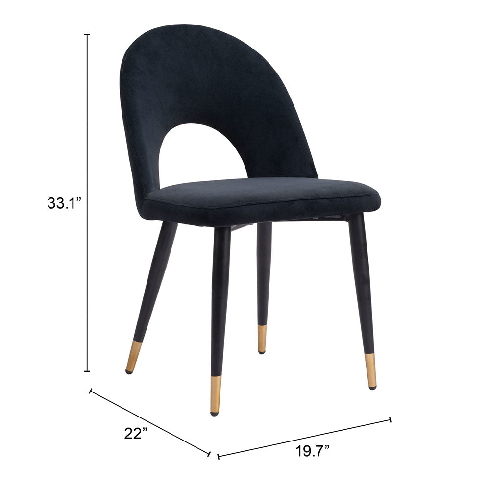 MENLO DINING CHAIR BLACK