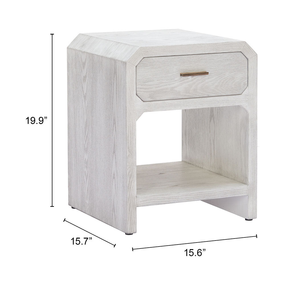 YUME SIDE TABLE OAK WHITE