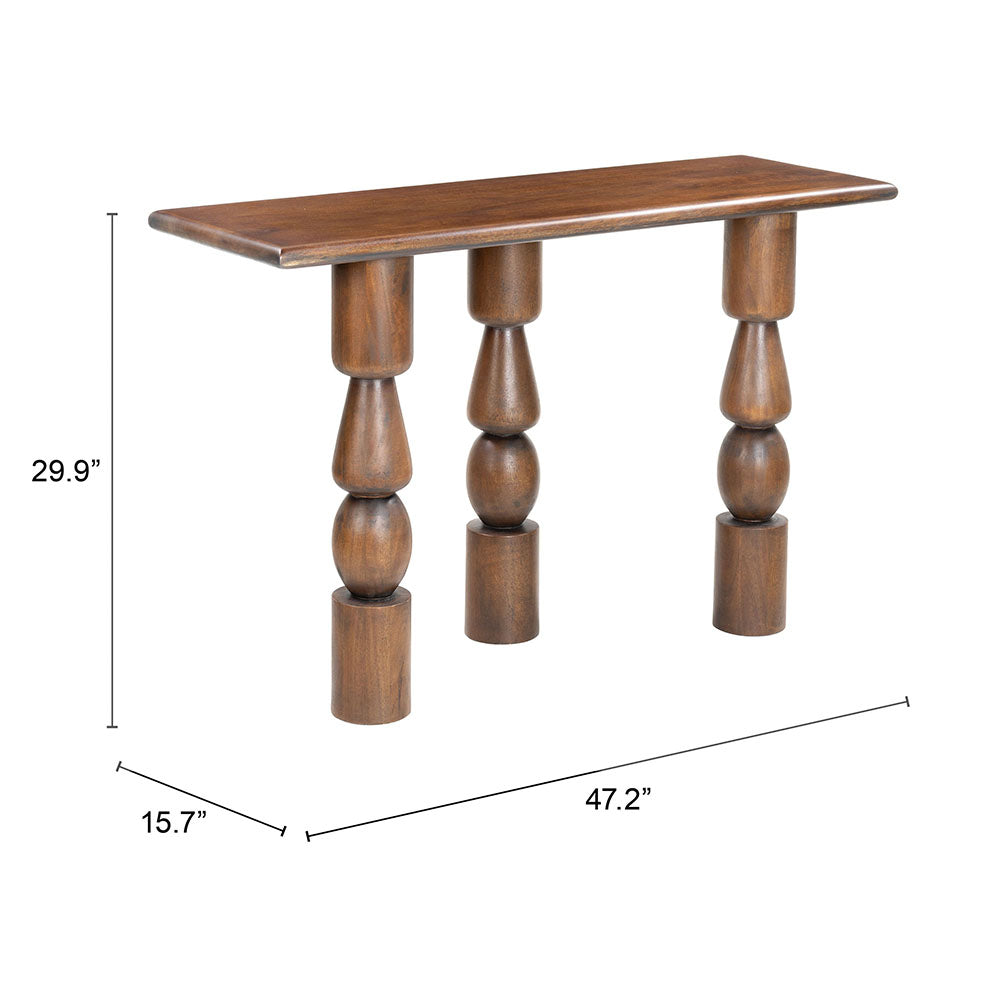 SPLIT CONSOLE TABLE BROWN