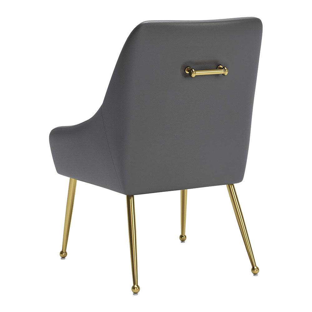 MAXINE DINING CHAIR GRAY & GOLD