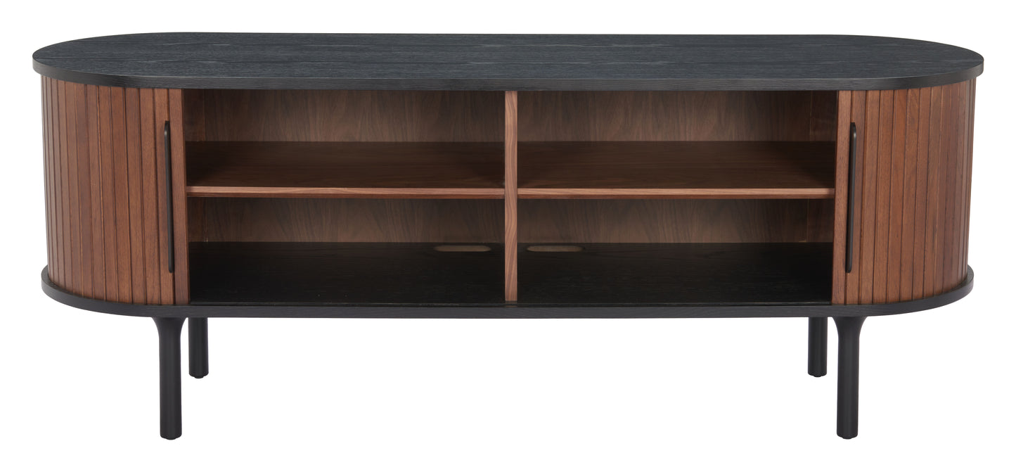 KORIANA ENTERTAINMENT STAND BLACK & WALNUT