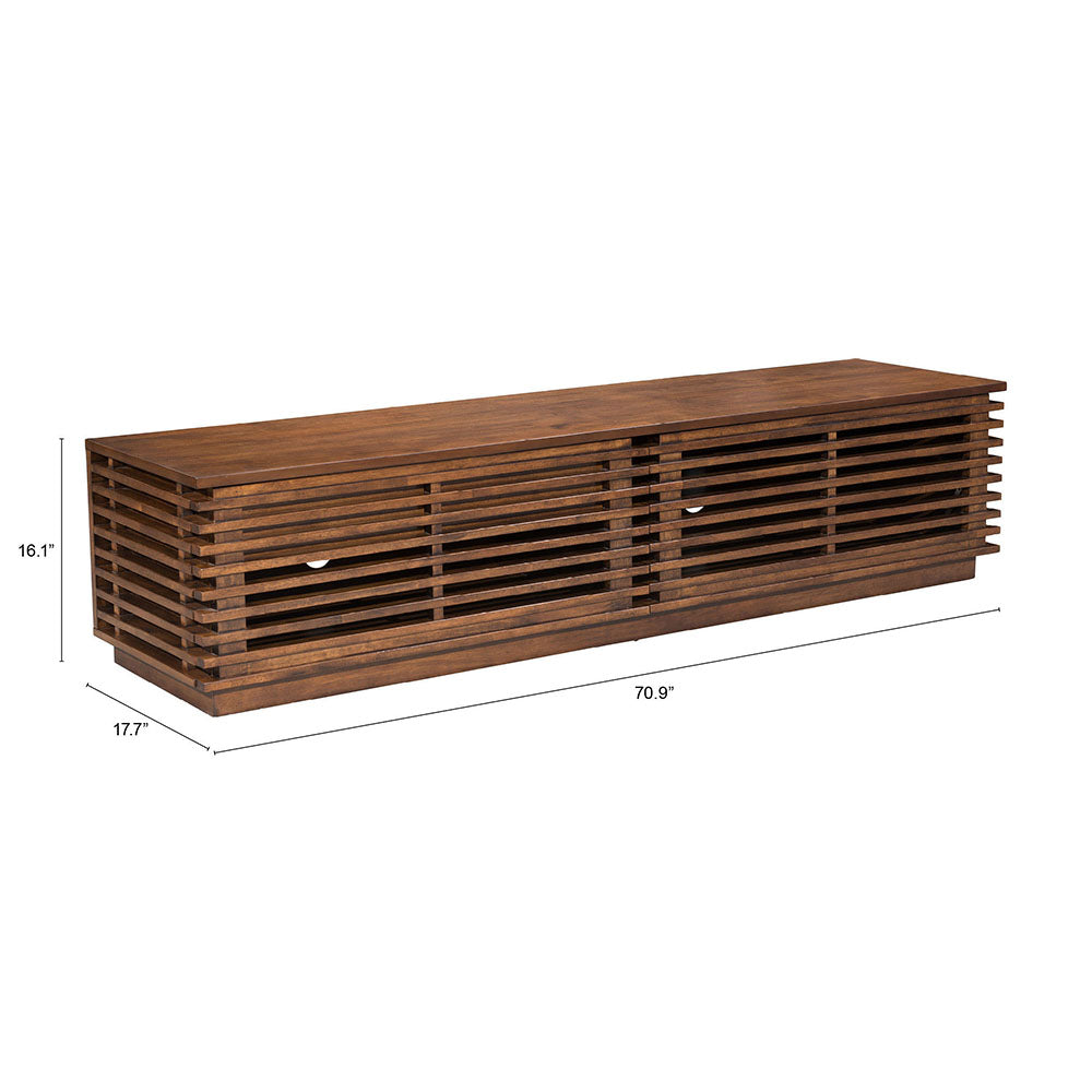 LINEA WIDE ENTERTAINMENT STAND WALNUT