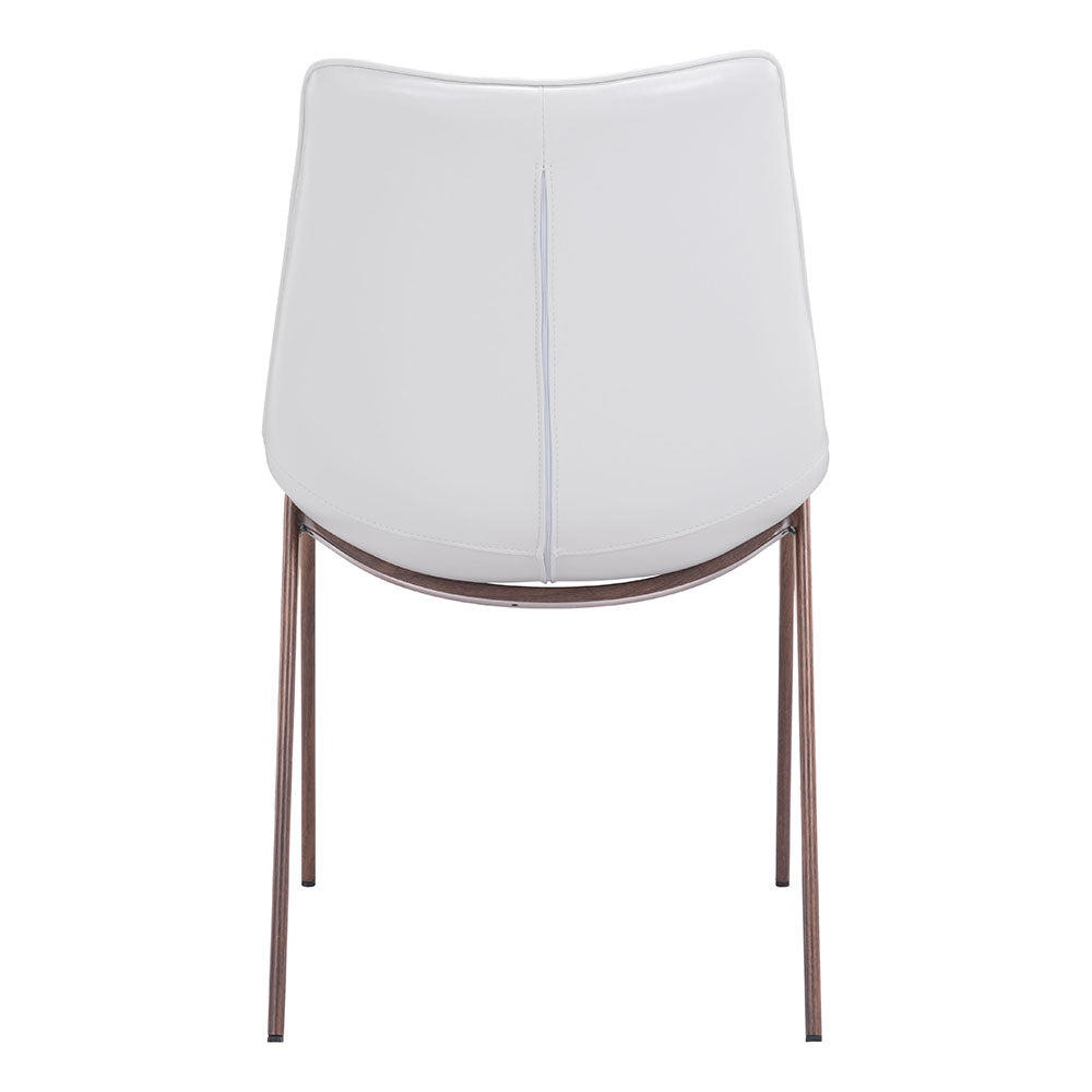 MAGNUS DINING CHAIR WHITE & WALNUT