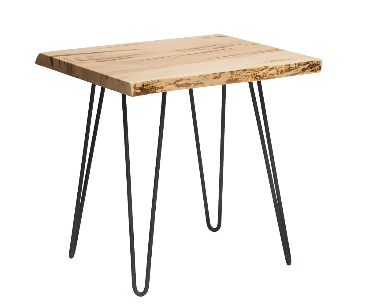 LIVE EDGE HAIRPIN END TABLE