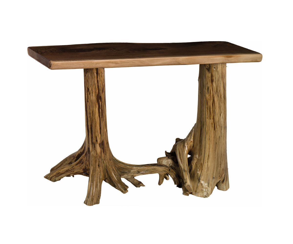 LIVE EDGE STUMP BASE HALL TABLE