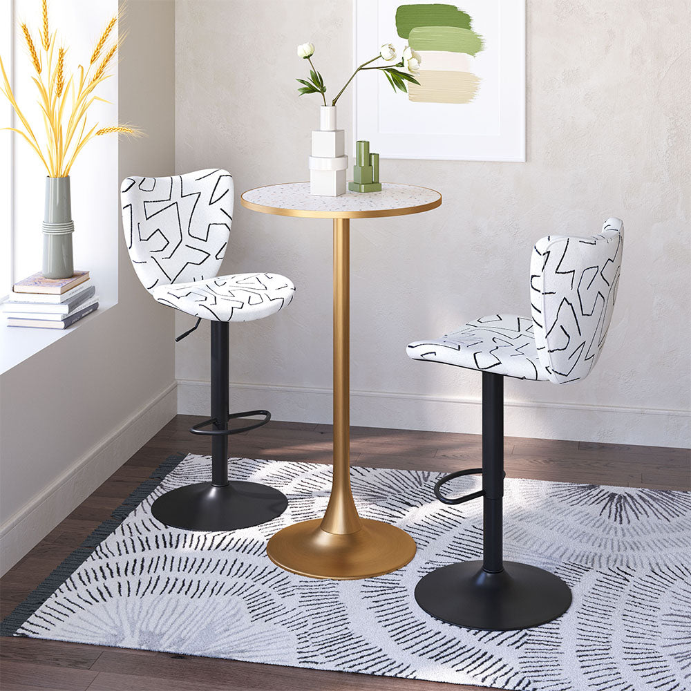 BITE BAR TABLE BEIGE & GOLD