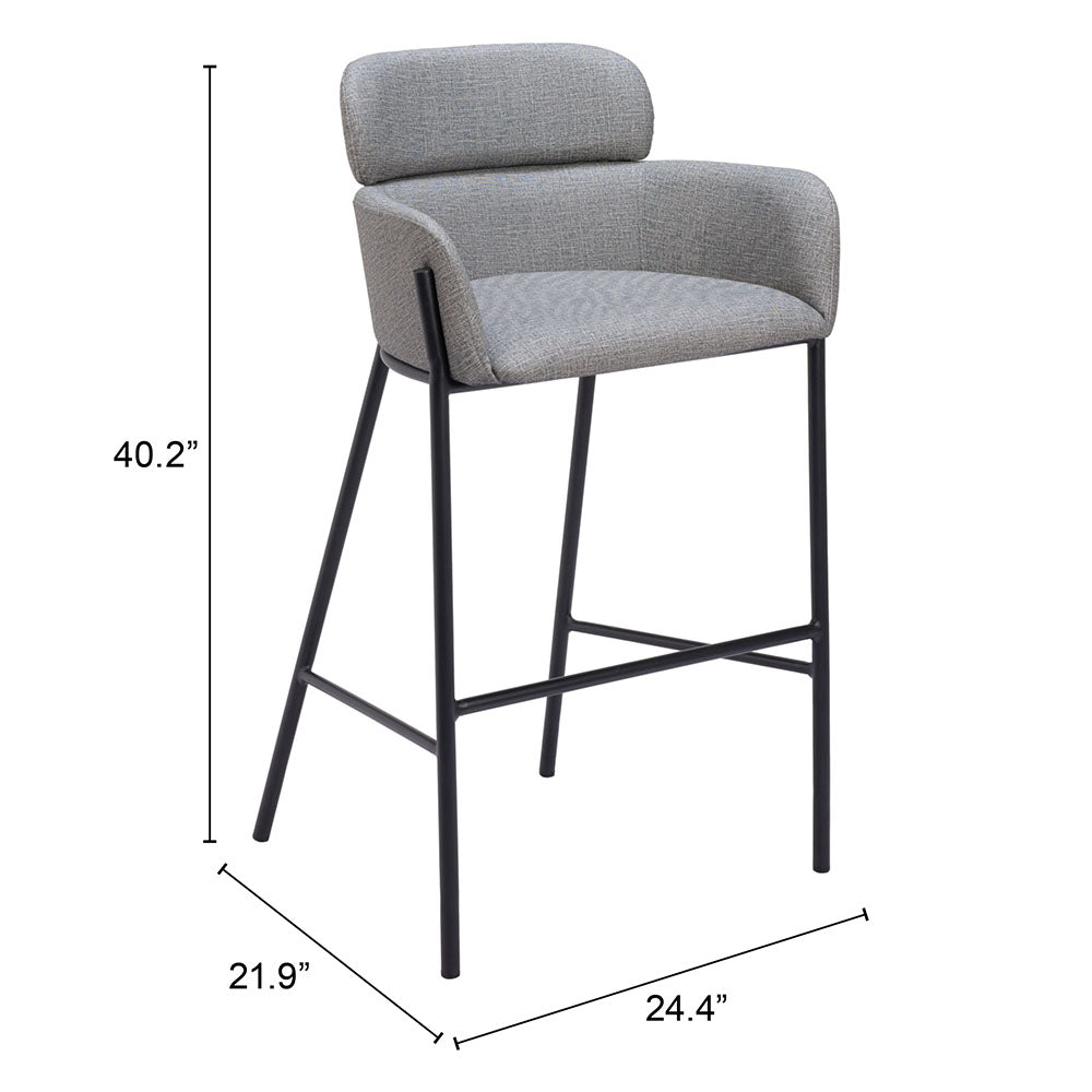 BREMOR BARSTOOL SLATE GRAY
