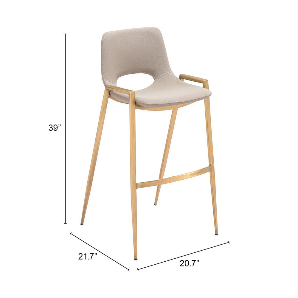 DESI BARSTOOL BEIGE & GOLD