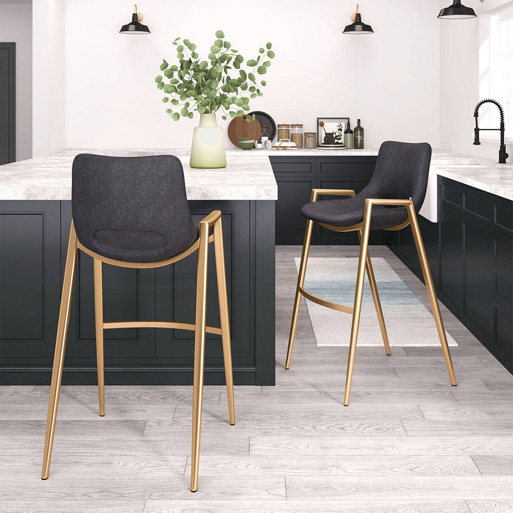 DESI BARSTOOL BLACK & GOLD