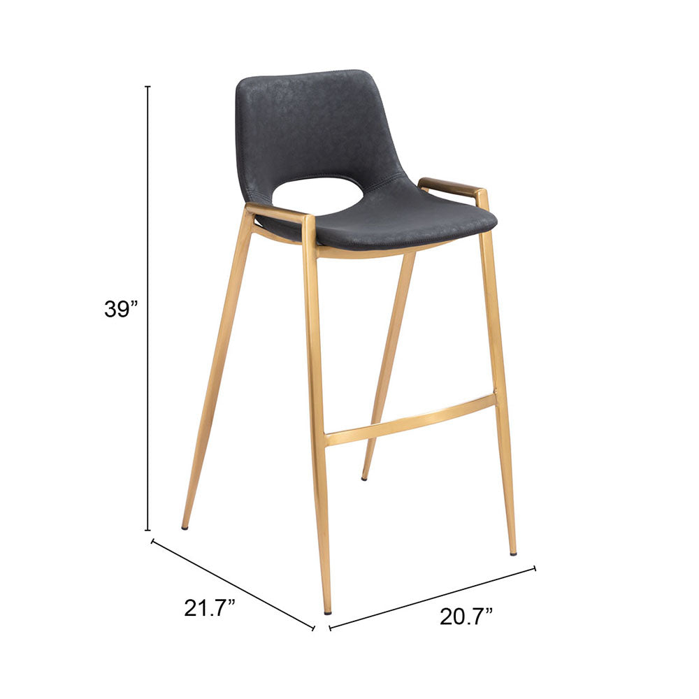 DESI BARSTOOL BLACK & GOLD