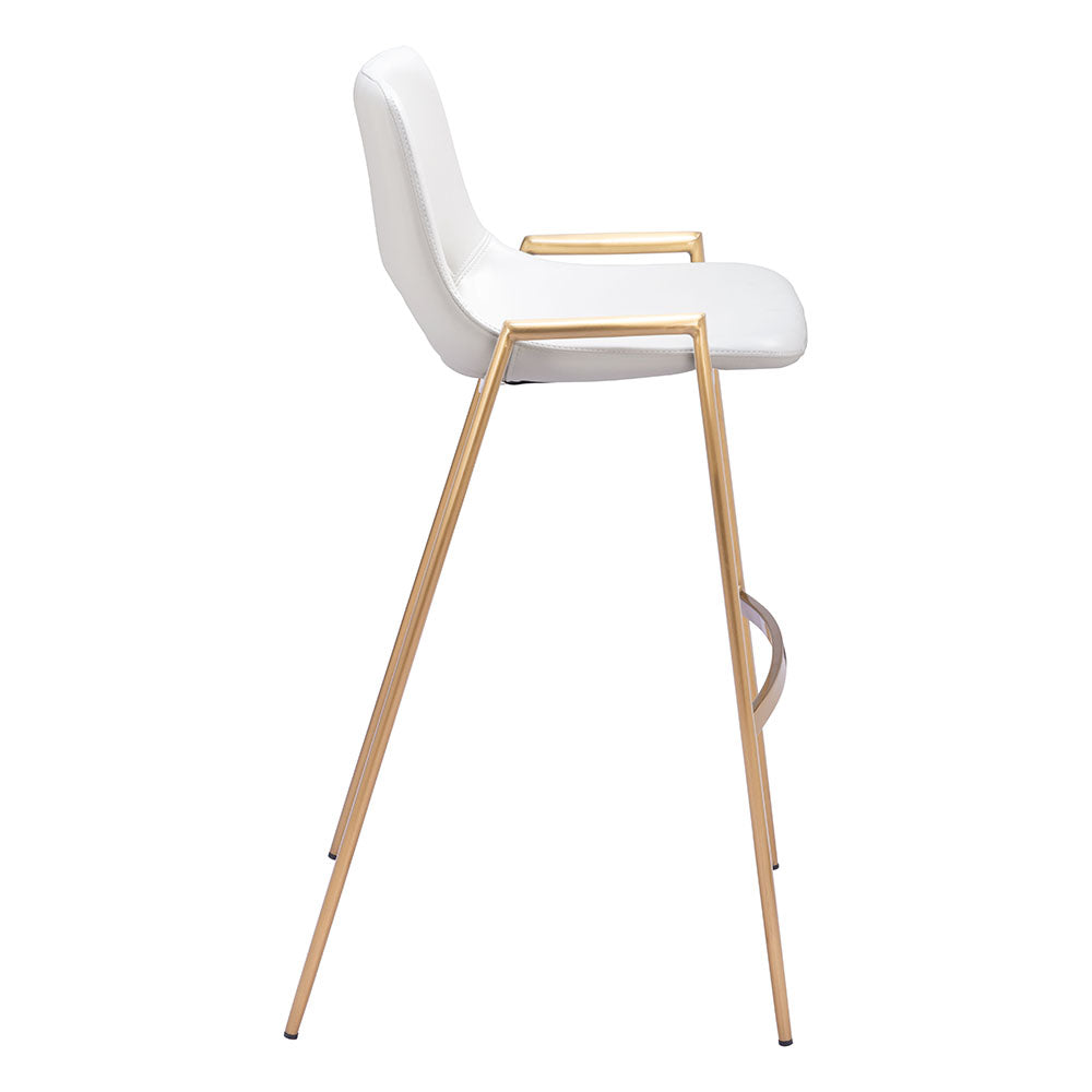 DESI BARSTOOL WHITE & GOLD