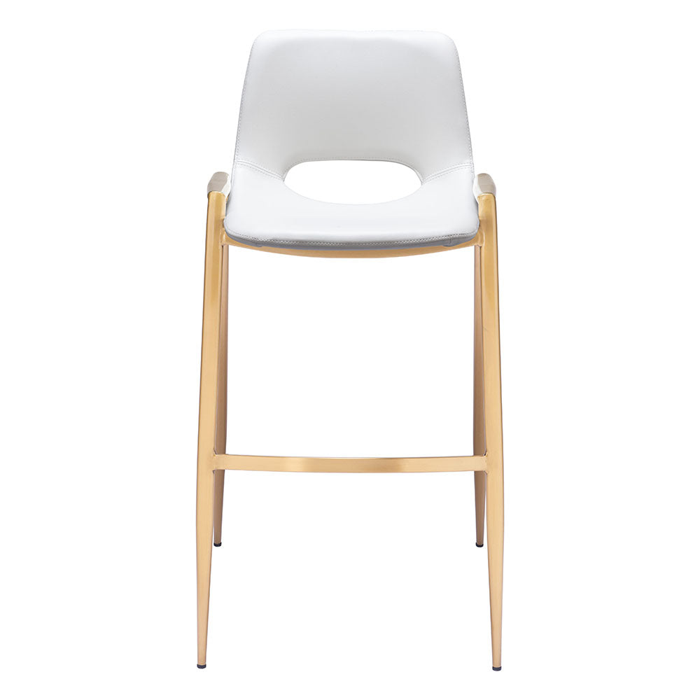 DESI BARSTOOL WHITE & GOLD