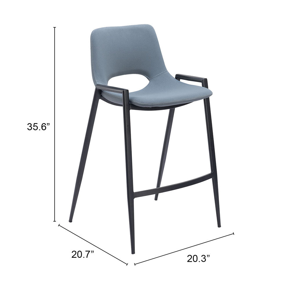DESI COUNTER STOOL AZURE GRAY