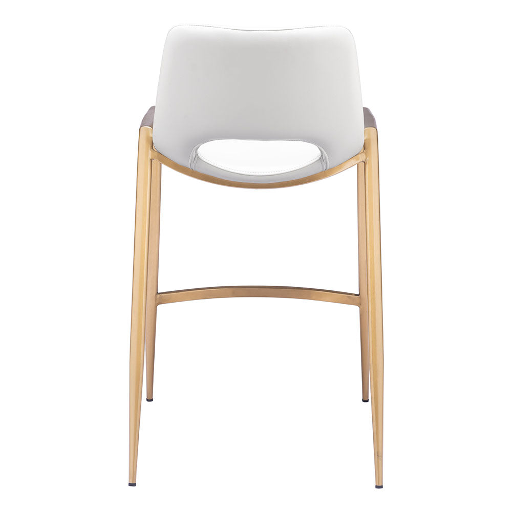 DESI COUNTER STOOL WHITE & GOLD