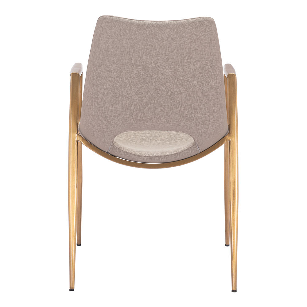 DESI DINING CHAIR BEIGE & GOLD