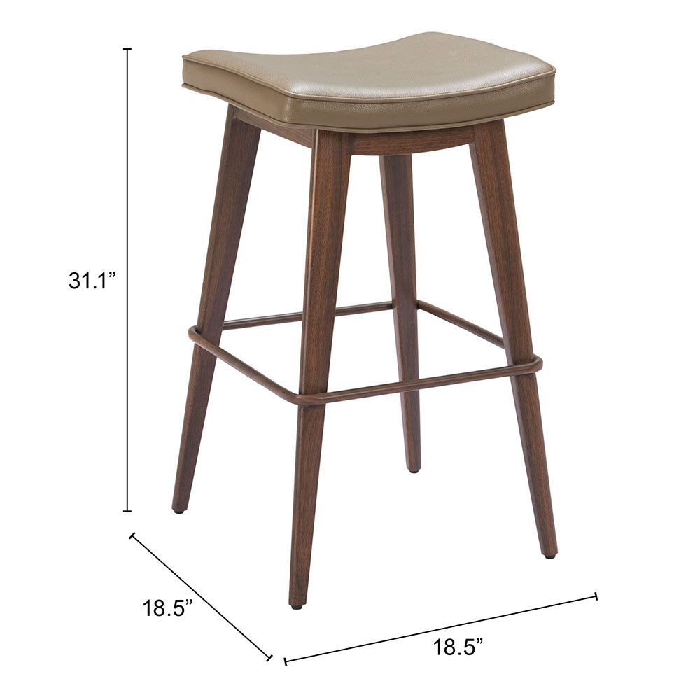 DIVAT BARSTOOL TAUPE & WALNUT