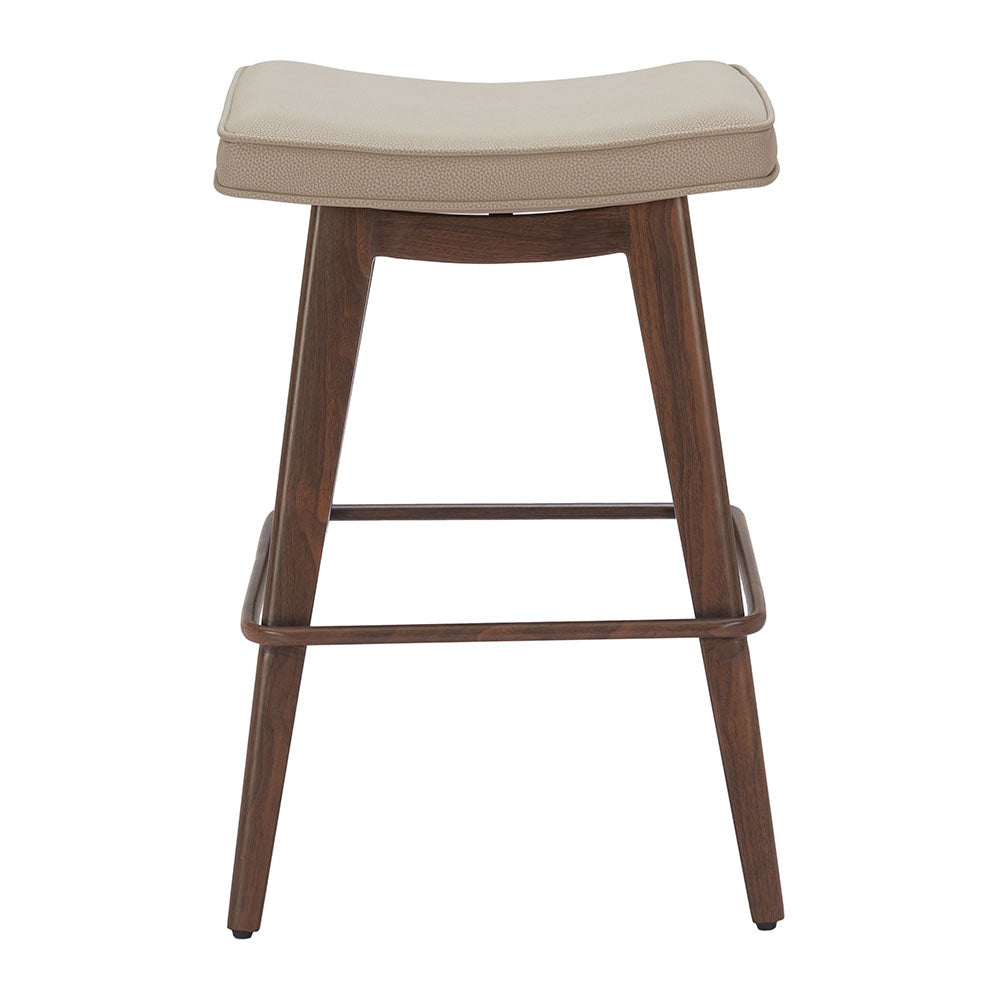 DIVAT COUNTER STOOL BEIGE & WALNUT