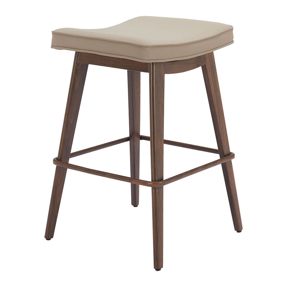 DIVAT COUNTER STOOL BEIGE & WALNUT