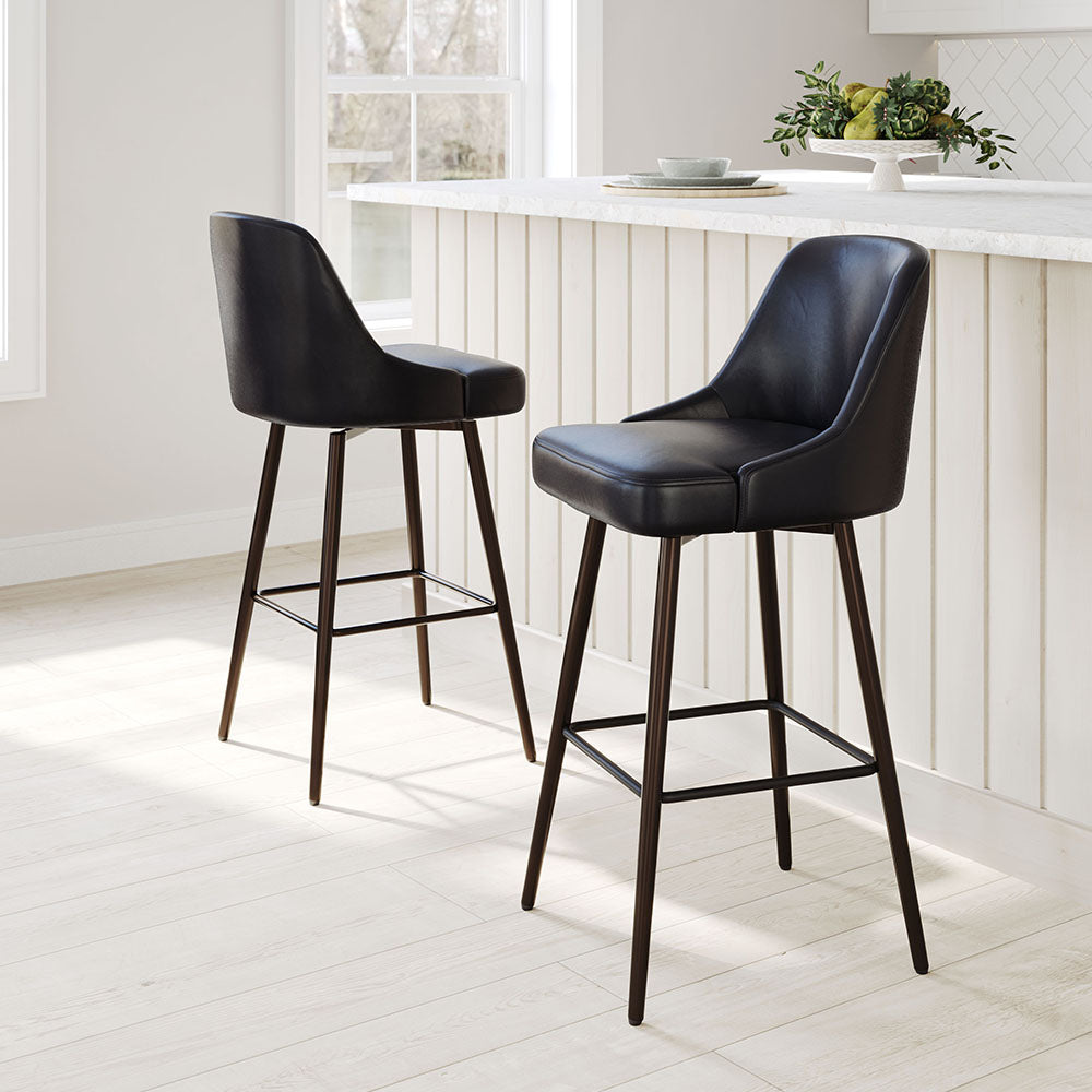 KEPPEL SWIVEL BARSTOOL BLACK & BRONZE