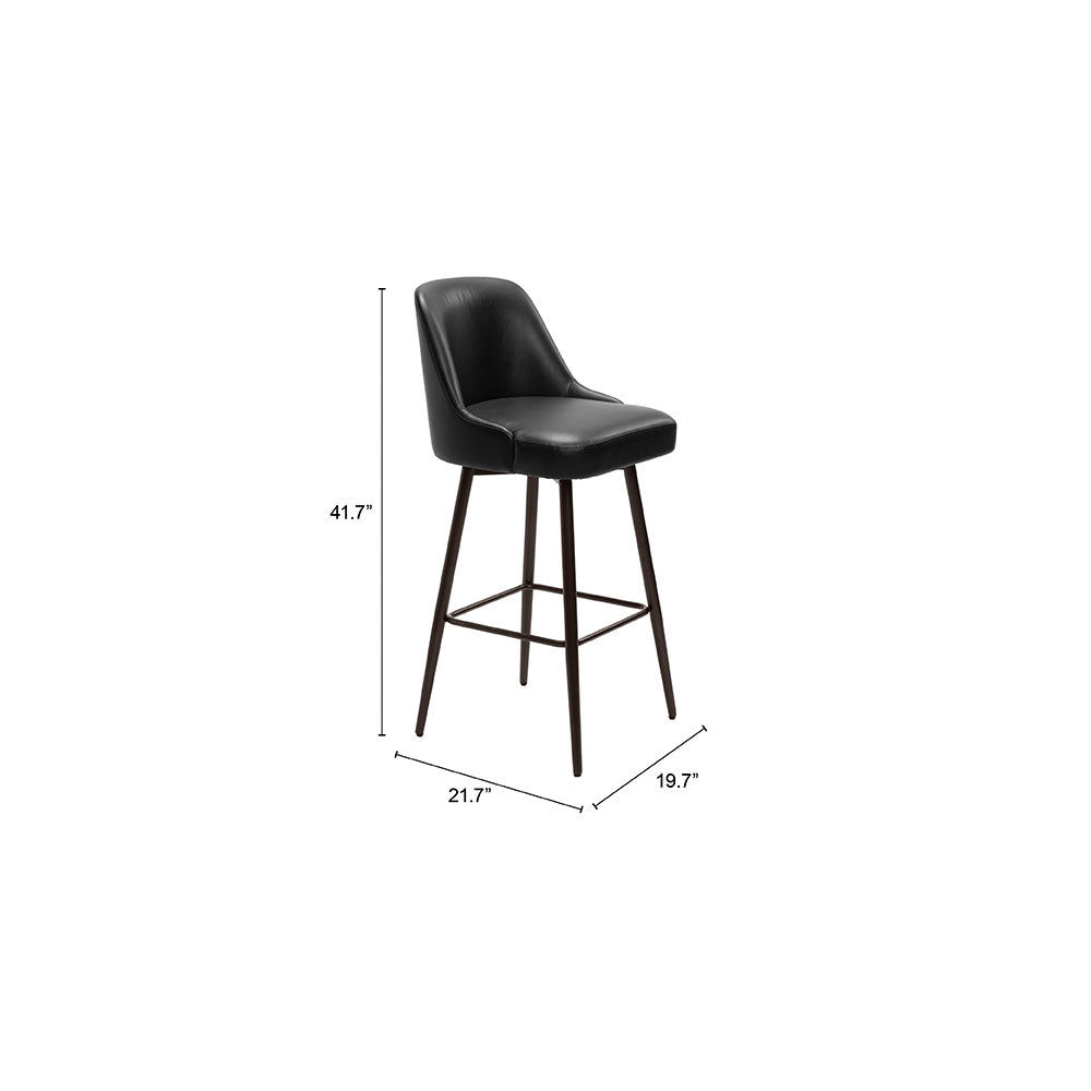 KEPPEL SWIVEL BARSTOOL BLACK & BRONZE