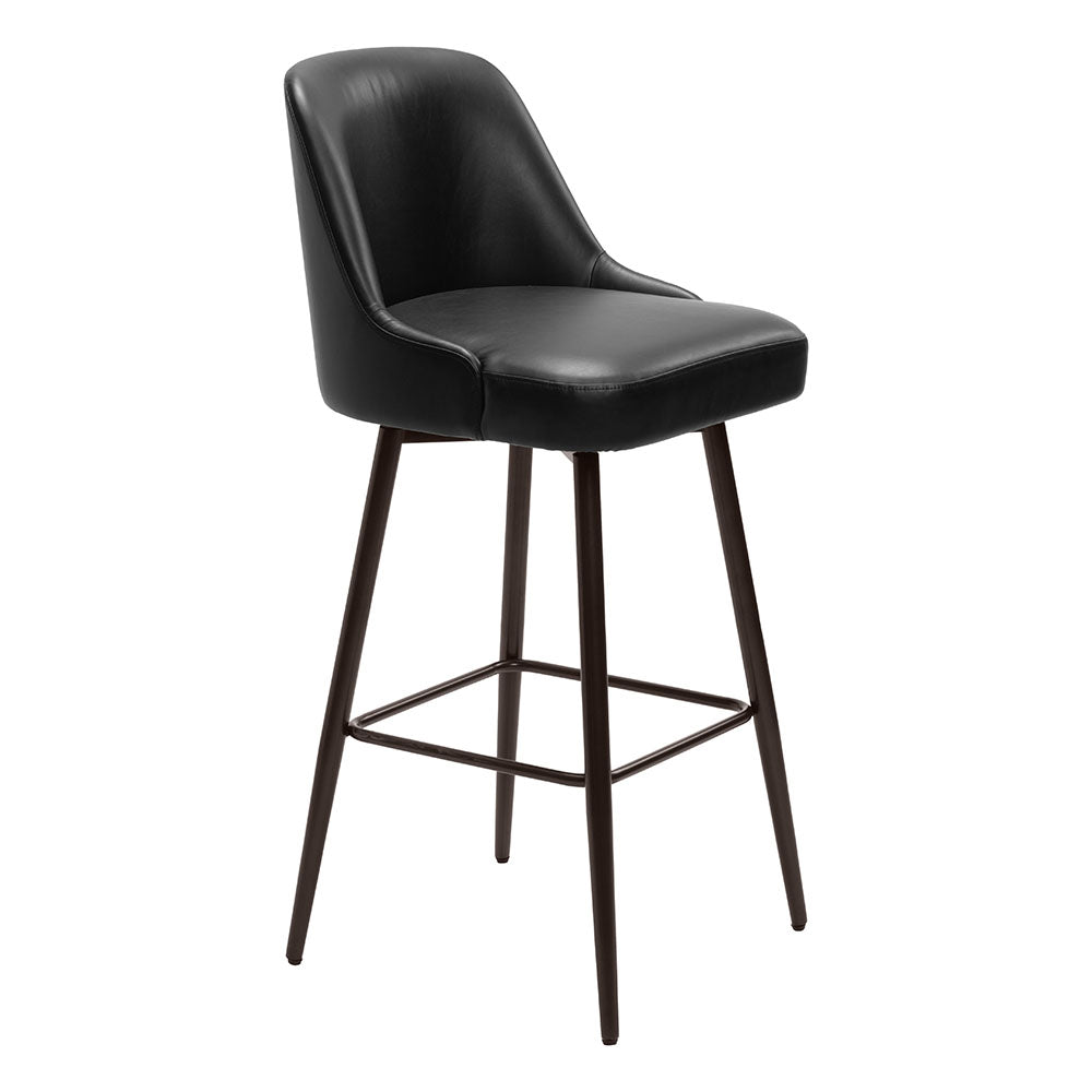 KEPPEL SWIVEL BARSTOOL BLACK & BRONZE