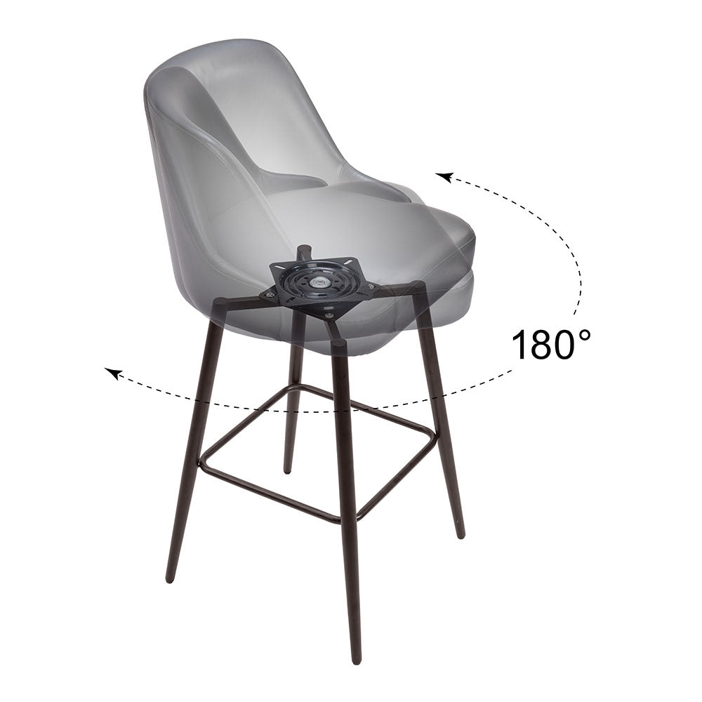 KEPPEL SWIVEL BARSTOOL BLACK & BRONZE