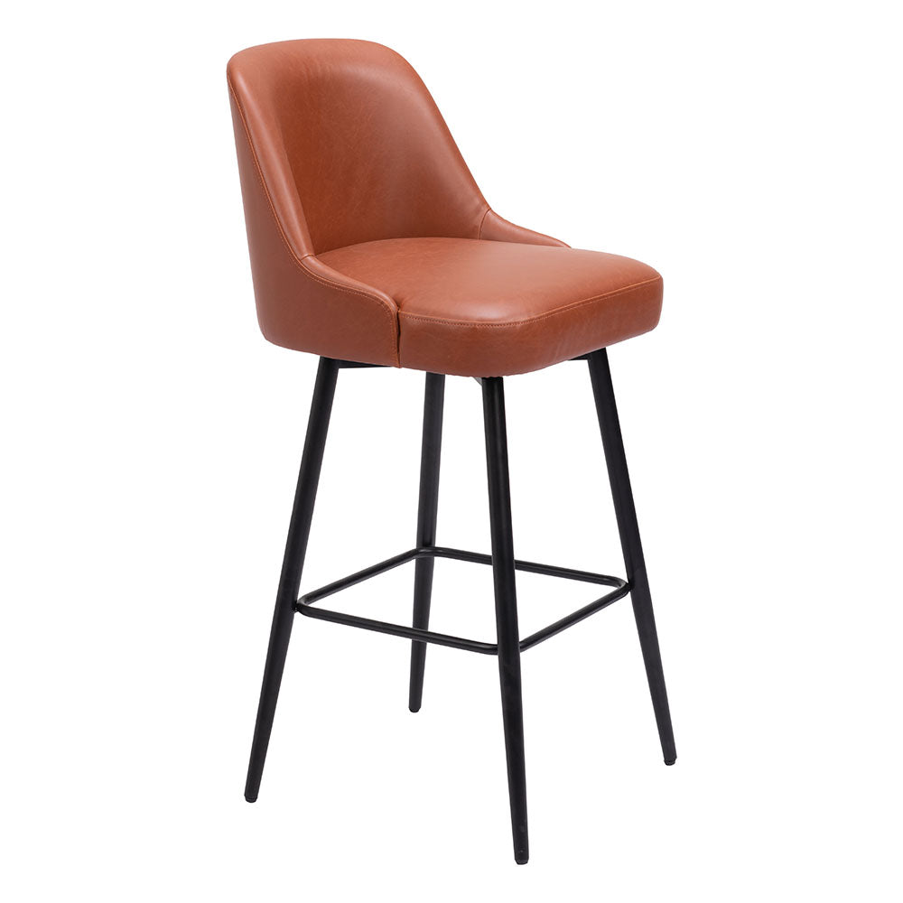 KEPPEL SWIVEL BARSTOOL BROWN