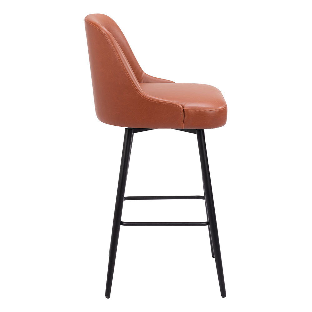 KEPPEL SWIVEL BARSTOOL BROWN
