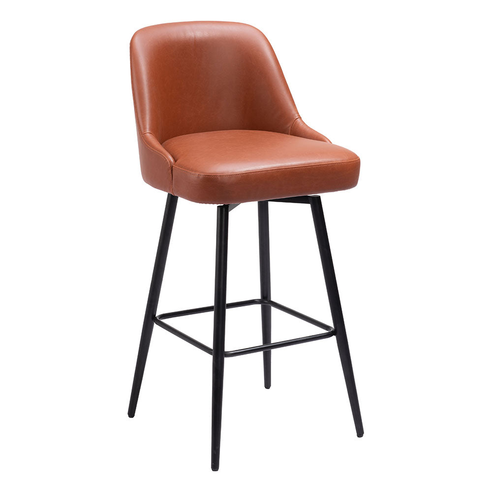 KEPPEL SWIVEL BARSTOOL BROWN