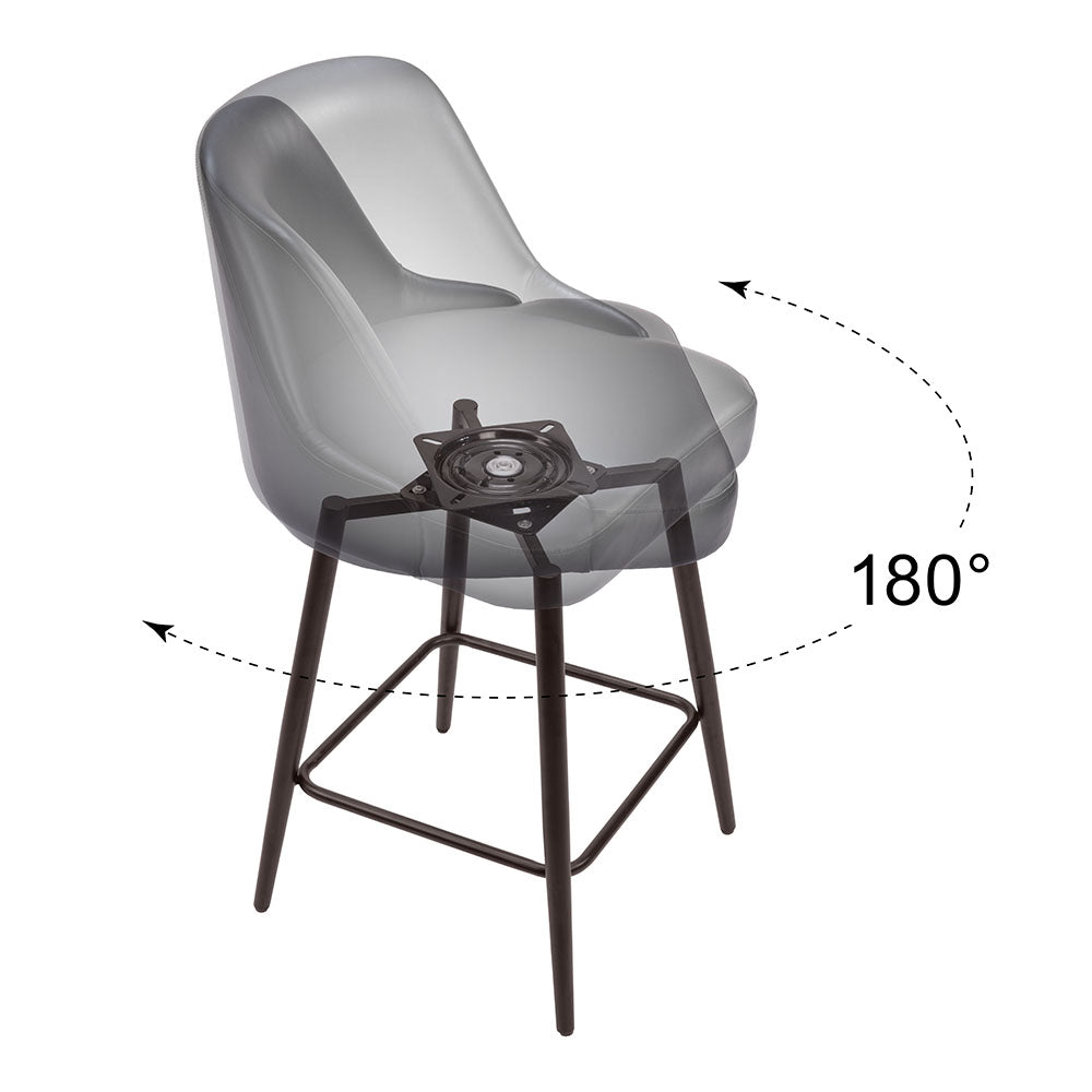 KEPPEL SWIVEL COUNTER STOOL BLACK & BRONZE