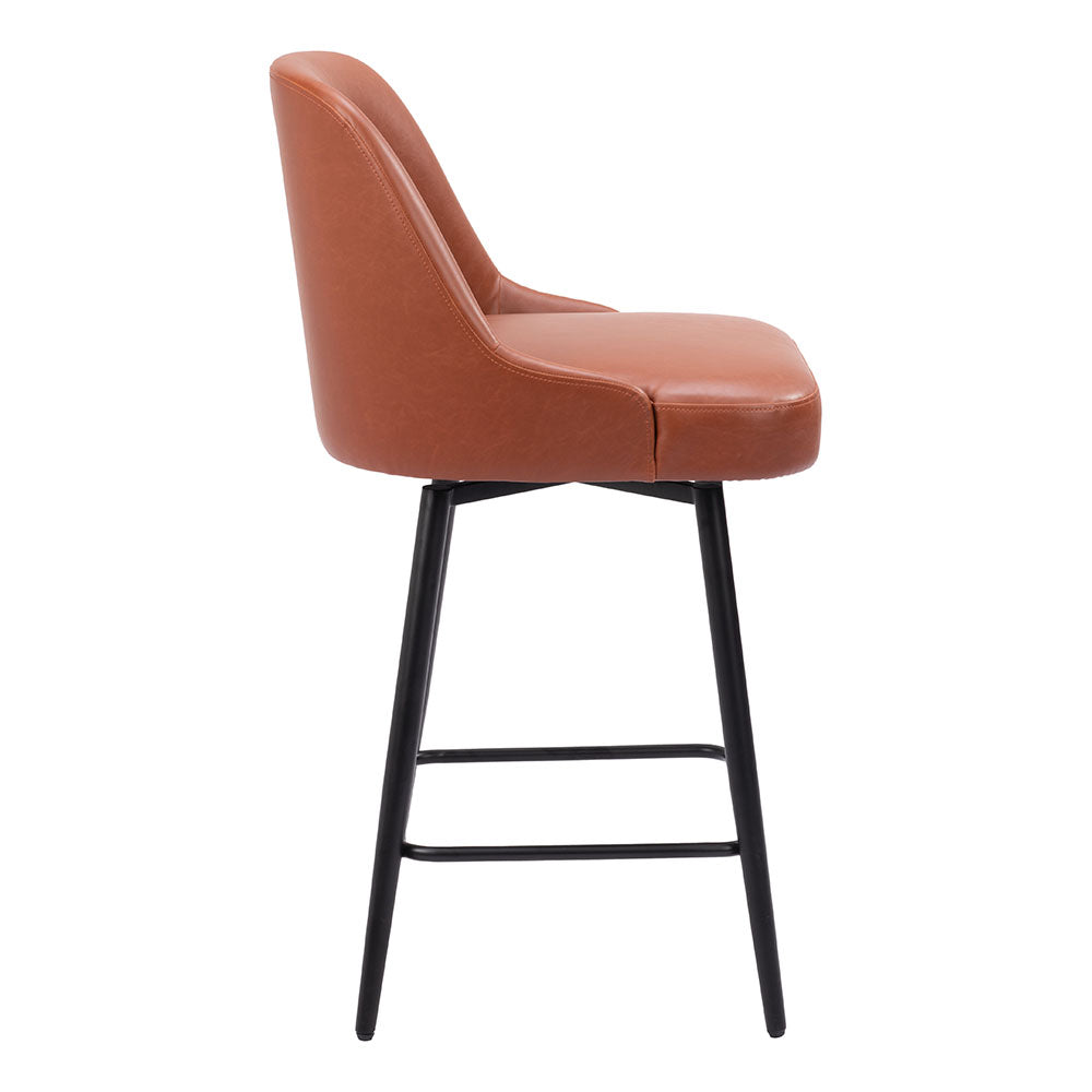 KEPPEL SWIVEL COUNTER STOOL BROWN