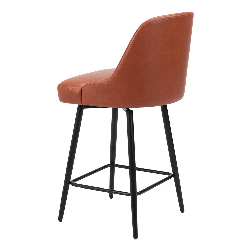KEPPEL SWIVEL COUNTER STOOL BROWN