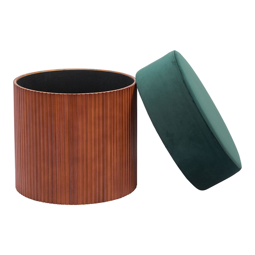 BOTO STORAGE OTTOMAN GREEN