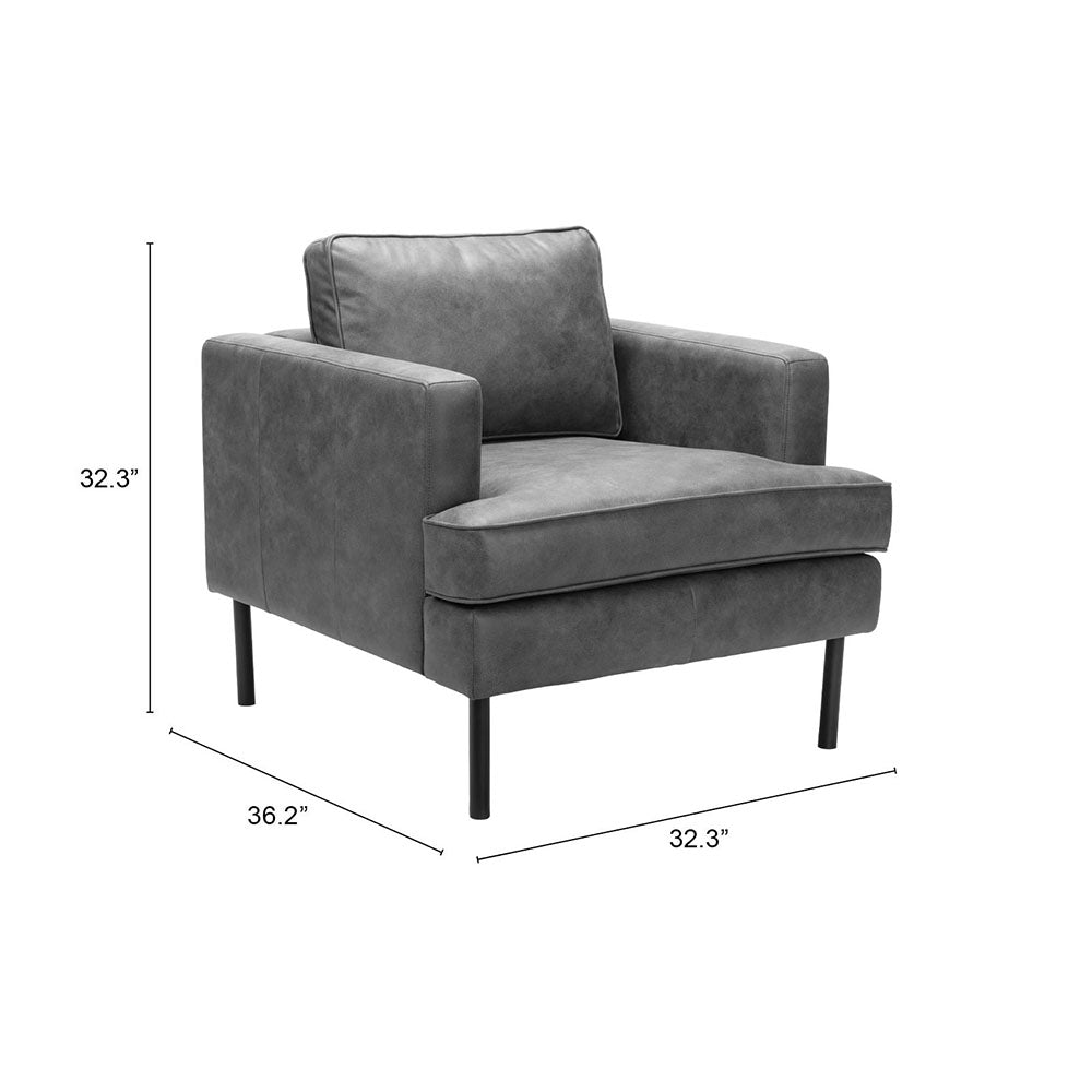 DECADE ARMCHAIR VINTAGE GRAY