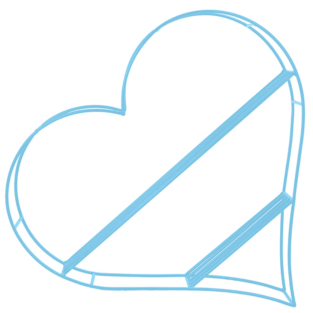 HEART-SHAPED FLOATING BOOKSHELF – LIGHT BLUE NURSERY WALL SHELF FOR BOYS
