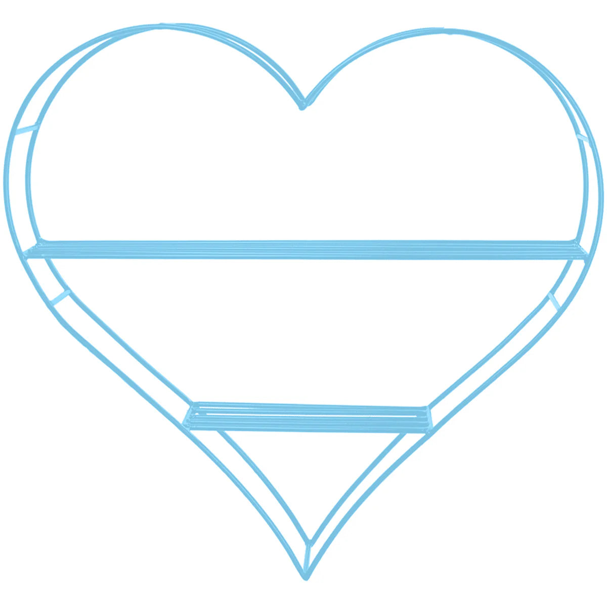 HEART-SHAPED FLOATING BOOKSHELF – LIGHT BLUE NURSERY WALL SHELF FOR BOYS