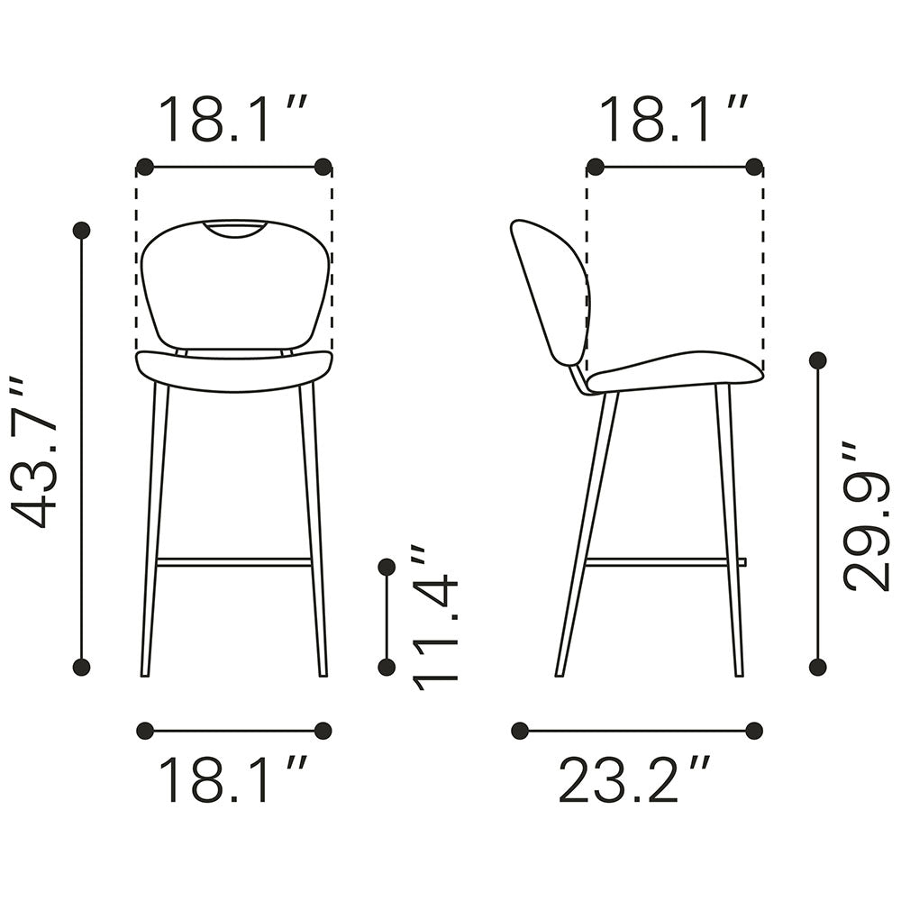 TERRENCE BARSTOOL VINTAGE BROWN