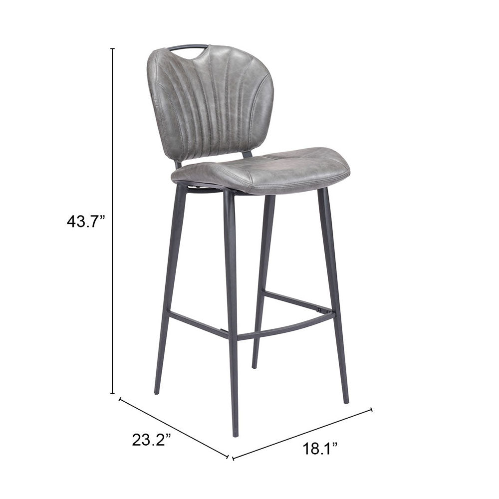 TERRENCE BARSTOOL VINTAGE GRAY