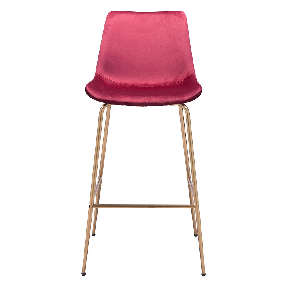 TONY BARSTOOL RED & GOLD