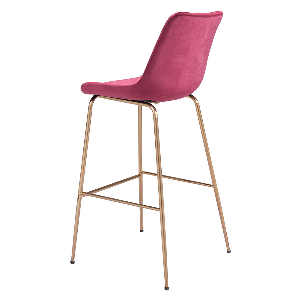 TONY BARSTOOL RED & GOLD