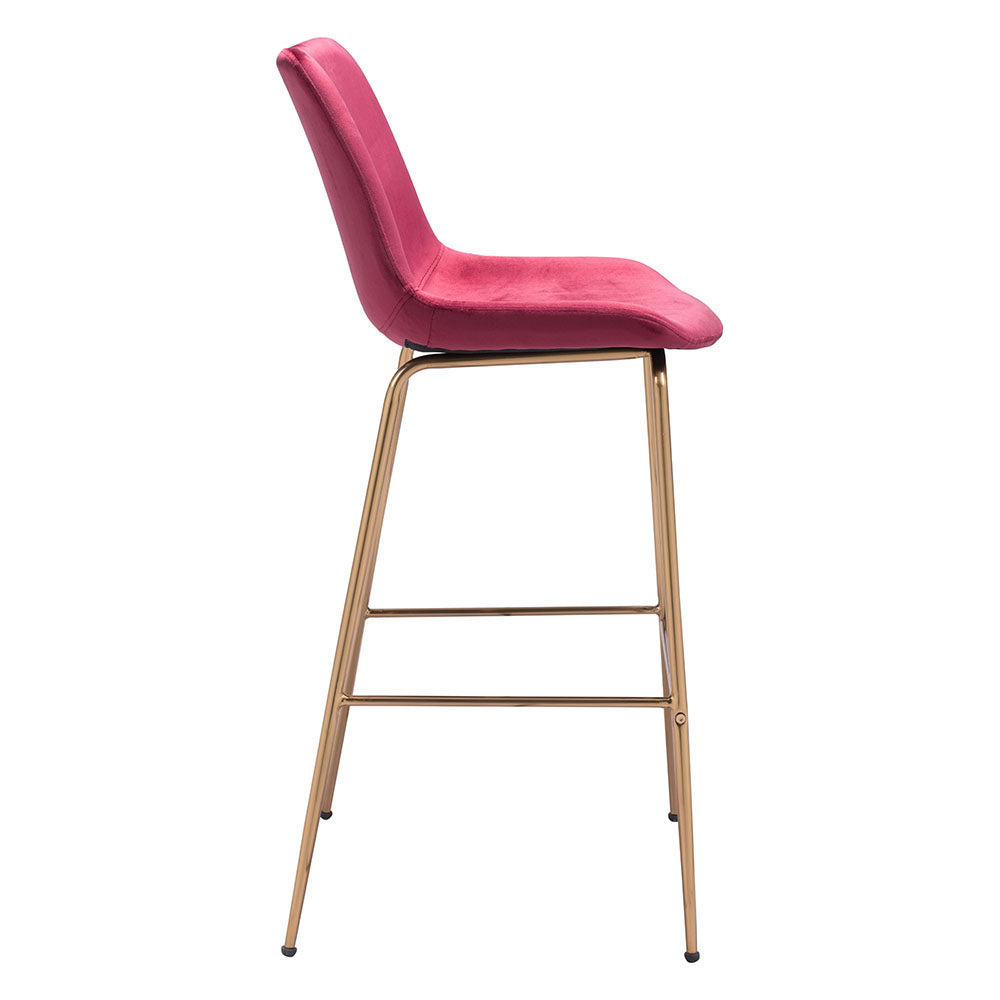 TONY BARSTOOL RED & GOLD